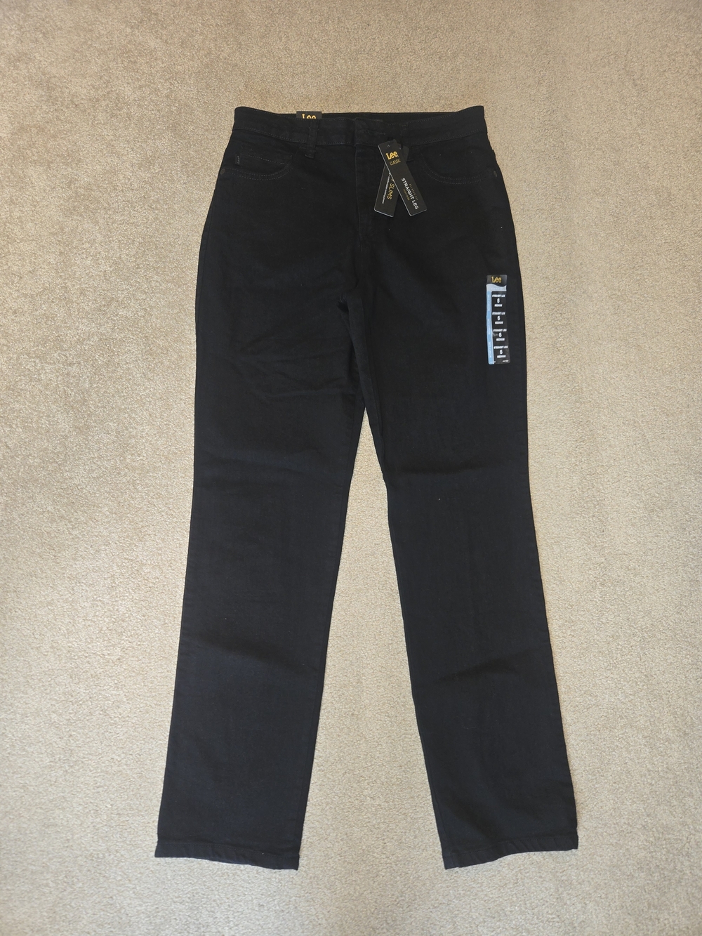 Lee Black Straight-Leg Denim Jeans